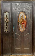 Steel Security Door S3001 - Wood Grain - 48 x 82 - Left Hand