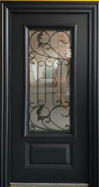 Steel Security Door S3012 - Black - 38 x 82 - Left Hand