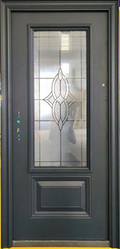 Steel Security Door S3034 - Grey - 38 x 82 - Left Hand