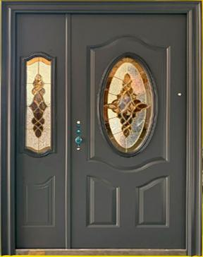 Steel Security Door S3001 - Grey - 48 x 82 - Right Hand