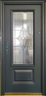 Steel Security Door S3034 - Grey - 38 x 82 - Right Hand