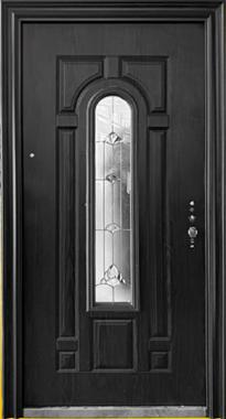 Steel Security Door 3008 - Black - 38 x 82 - Left Hand