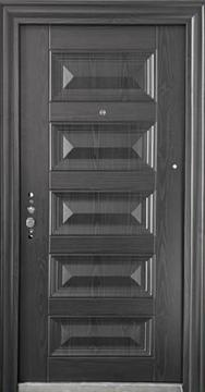 Steel Security Door S4042 - Black - 38 x 82 - Left Hand