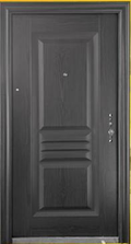 Steel Security Door S4057 - Black - 38 x 82 - Right Hand