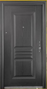 Steel Security Door S4057 - Black - 38 x 82 - Right Hand