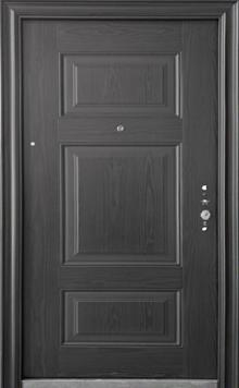 Steel Security Door S4064 - Black - 38 x 82 - Right Hand