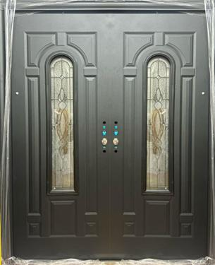 Steel Security Door 3019 - Black - 60 x 82 - Left Hand