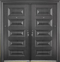 Steel Security Door S4042 - Black - 60 x 82 - Left Hand