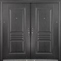 Steel Security Door S4057 - Black - 60 x 82 - Left Hand