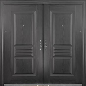 Steel Security Door S4057 - Black - 60 x 82 - Right Hand