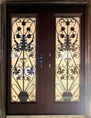 Steel Security Door S3006 - Wood Grain - 60 x 82 - Left Hand