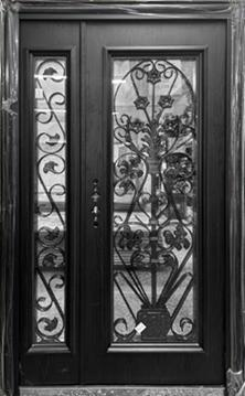 Steel Security Door S3006 - Black - 48 x 82 - Left Hand
