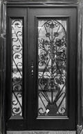 Steel Security Door S3006 - Black - 48 x 82 - Right Hand