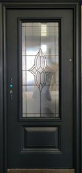 Steel Security Door 3034 - Black - 38 x 82 - Left Hand