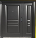 Steel Security Door S4057 - Black - 48 x 82 - Right Hand