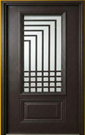Steel Security Door 3011 - Black - 38 x 82 - Left Hand