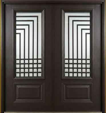 Steel Security Door 3011 - Black - 60 x 82 - Right Hand