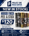 Marble Peel and Stick Mirror Finish